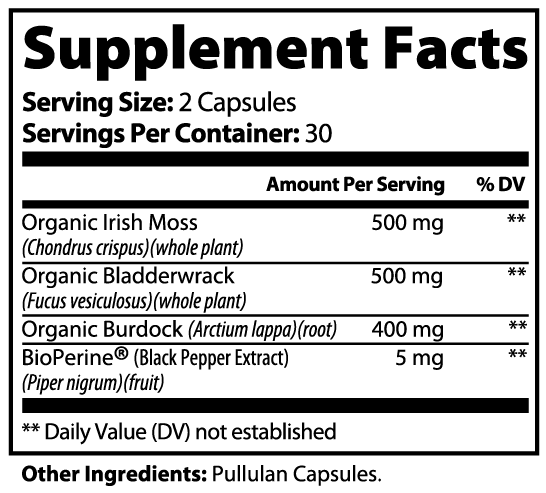 Sea Moss Capsules for Immunity, Skin + Digestive Health superfoodz